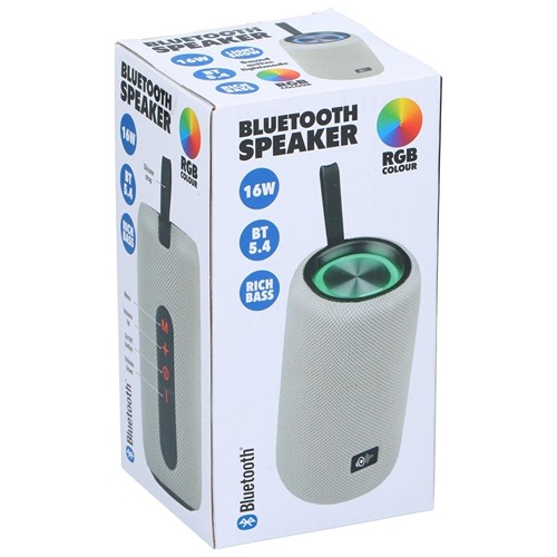 Bluetooth Speaker 16W with LED - Blanc