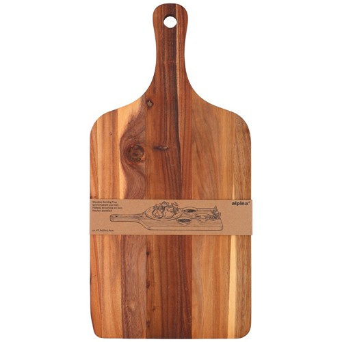 ALPINA Serving Board 47.5x23cm with Handle - Brun