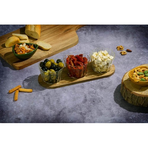 ALPINA Snack Serving Tray 31x10.5x6cm - Brun