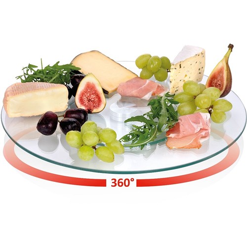 ALPINA Rotating Cake Plate Glass Ø32.2cm - Blanc