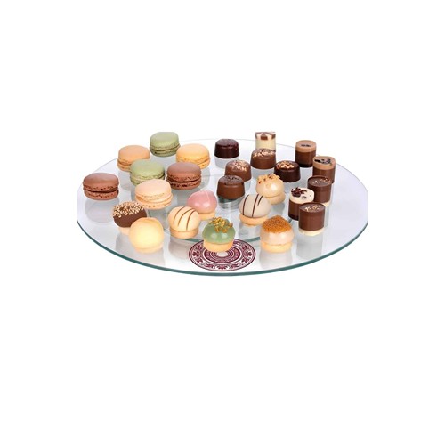 ALPINA Rotating Cake Plate Glass Ø32.2cm - Blanc