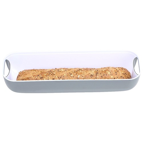 ALPINA Bread Box With Lid And Cutting Board - Gris