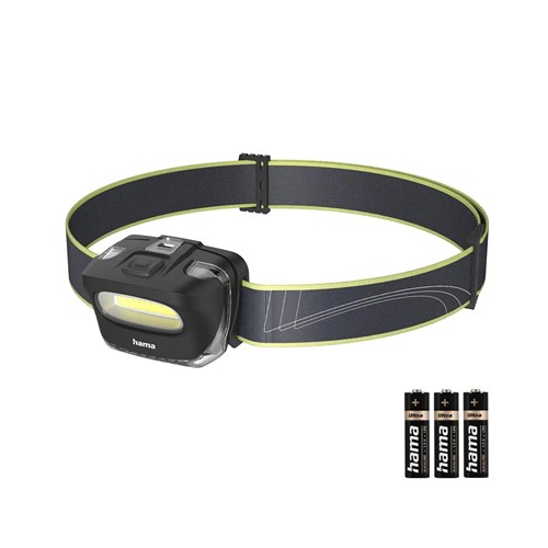 Hama "HL110" LED Head Torch, Batteries, COB, Head Torch - Noir