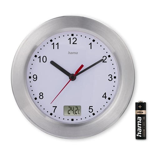 Hama "Mauritius" Wall Clock - Argent