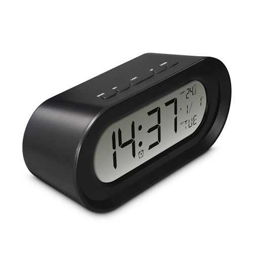 Hama "Samos" Digital Alarm Clock, LCD, black - Noir