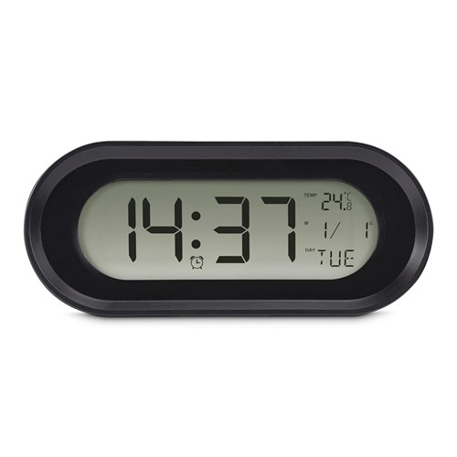 Hama "Samos" Digital Alarm Clock, LCD, black - Noir