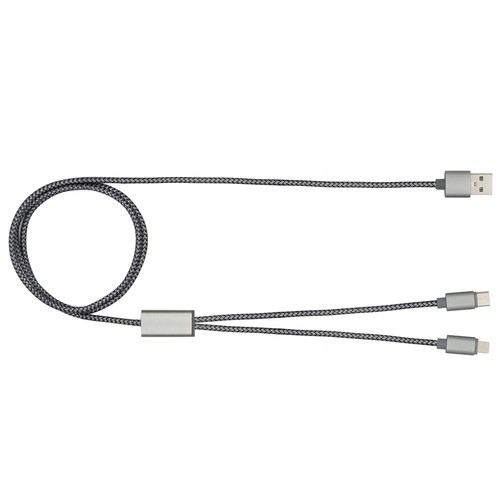 Câble de recharge multiple tressé en nylon