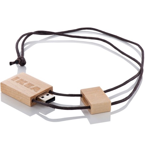 Eco Lanyard Wooden USB Eco Lanyard Wooden USB