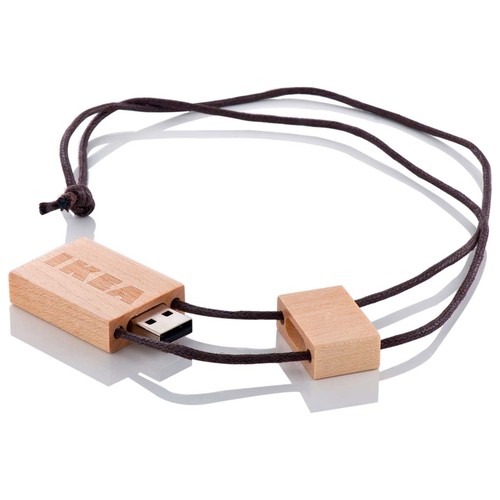Eco Lanyard Wooden USB