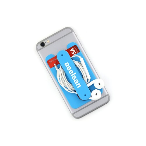 Porte-cartes en silicone avec support pour téléphone