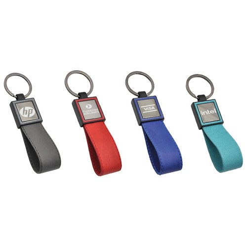 Metal & Leather Keychain