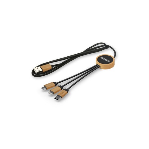 3-in-1 Bamboo Charging Cable