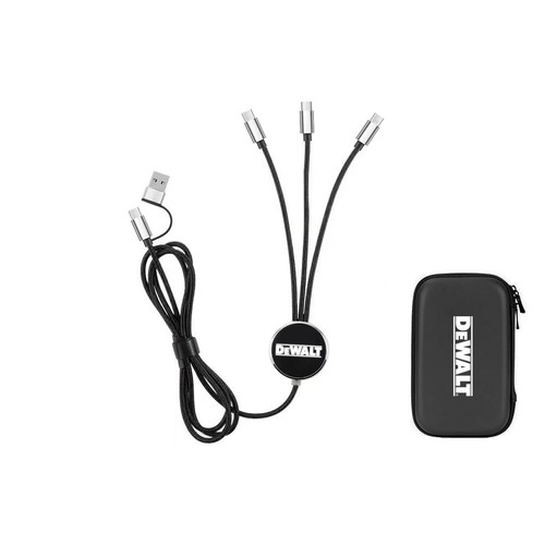 Long Metallic Multi Cable with Light Up Logo