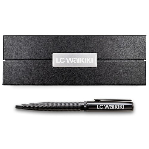 Coffret cadeau de stylos métalliques de luxe (à mécanisme rotatif), objet publicitaire personnalisé avec votre logo.