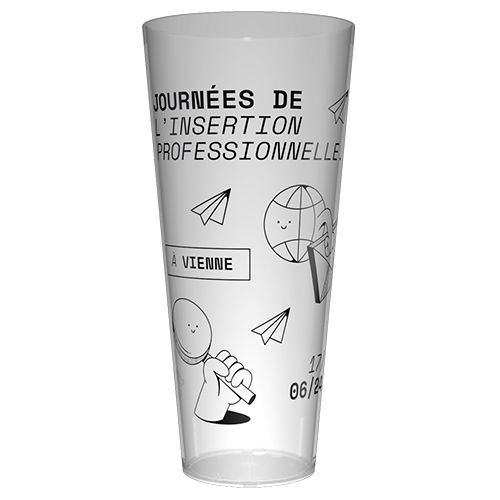 Gobelet réutilisable personnalisé 50cl - Sérigraphie 1 couleur