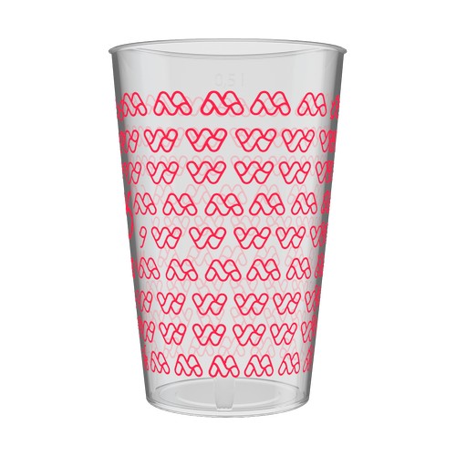 Gobelet réutilisable personnalisé 50cl Pinte - Impression sérigraphie 1 couleur, GOODIES MEDIA, fournisseur d'objet publicitaire, fournisseurs de stylo publicitaire, cadeau d'entreprise