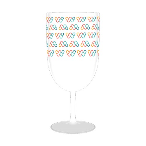 Verre à vin Events personnalisé 18 cl blanc - Quadrichromie, objet publicitaire personnalisé avec votre logo.