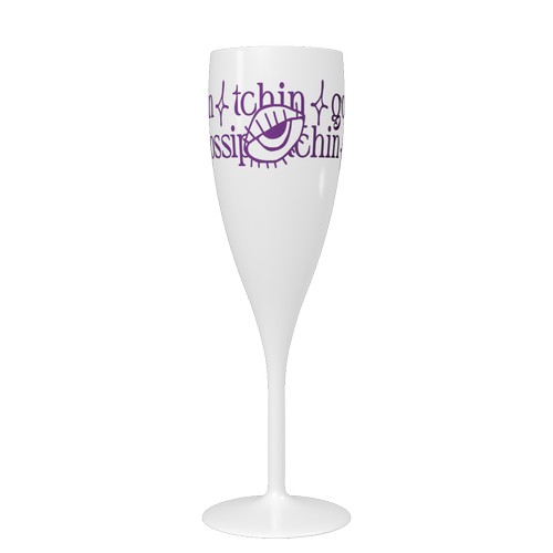 Personalised 16 cl ‘Events’ white flute - 1 color screen printing Personalised 16 cl ‘Events’ white flute - 1 color screen printing