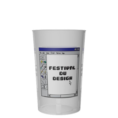 Personalised 40 cl Reusable Plastic Stadium Cup - Digital Saver Personalised 40 cl Reusable Plastic Stadium Cup - Digital Saver