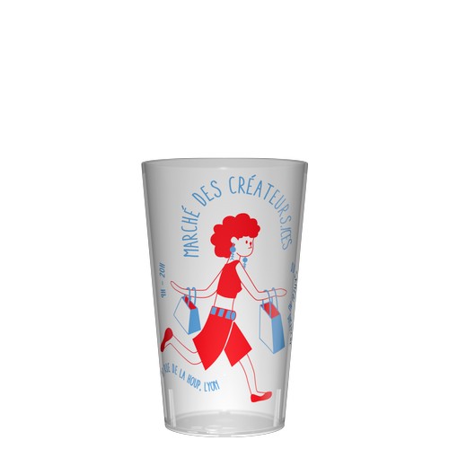 Personalised 25 cl Reusable Plastic Cup (Wobz base) - Digital Print Personalised 25 cl Reusable Plastic Cup (Wobz base) - Digital Print