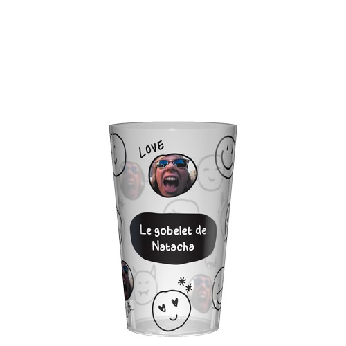 Personalised 25 cl Reusable Plastic Cup (Wobz base) - Ultra Personalised Personalised 25 cl Reusable Plastic Cup (Wobz base) - Ultra Personalised