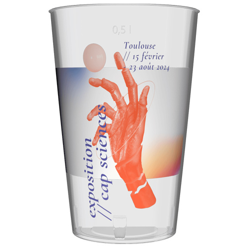 Personalised 50 cl Reusable Plastic Pint Cup - Digital Saver