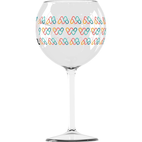 Verre à vin Pool Party 65 cL personnalisé en Tritan - Quadrichromie, objet publicitaire personnalisé avec votre logo.