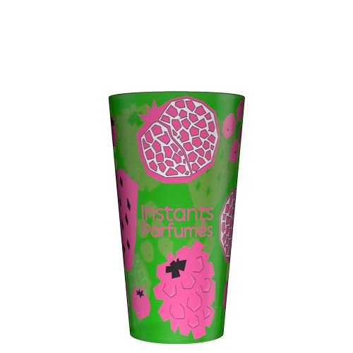 Personalised 25 cl green reusable plastic cup (Wobz base) - Digital printing Personalised 25 cl green reusable plastic cup (Wobz base) - Digital printing