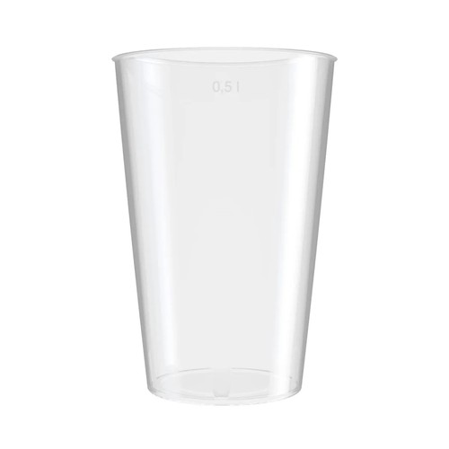 50 cl Reusable Plastic Pint Cup - Unprinted