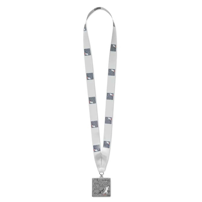 Médaille en alliage de zinc avec un émail doux et ruban en quadri cousu en V