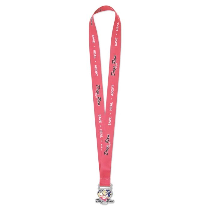 Médaille en alliage de zinc avec un émail doux et ruban en quadri cousu en V