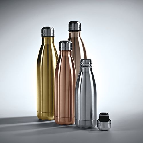 plateado Botella Mississippi 800P; rInox,810 ml. Doble pared. Brillante