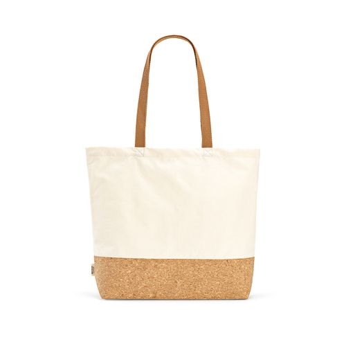 Bolsa de compra Vinson de algodón reciclado de 220 gsm y corcho