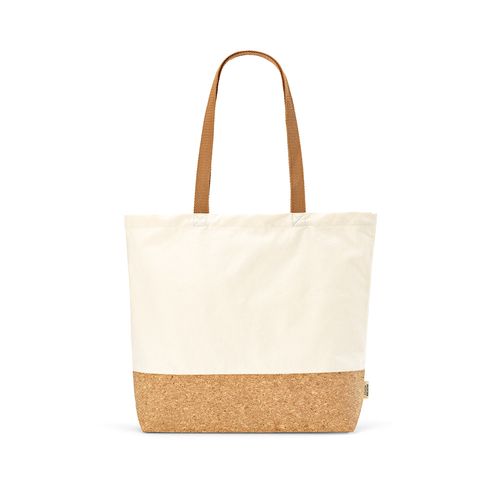 Bolsa de compra Vinson de algodón reciclado de 220 gsm y corcho