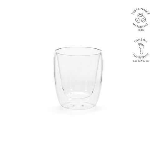 transparente Taza Meuse 220 de vidrio de borosilicato. 250 ml