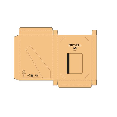Conférencier Orwell A4 rPU, bloc 64p, fermeture zippée