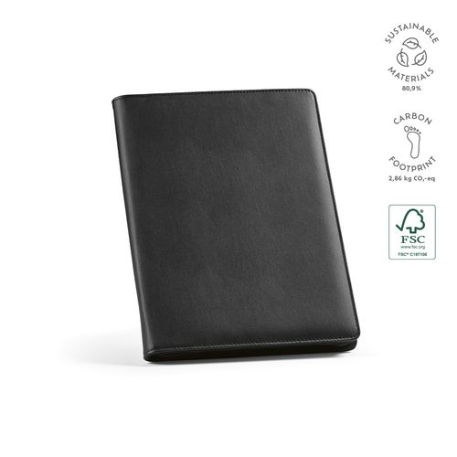 CARPETA ORWELL A4 RPU. BLOC CON 64 HOJAS FSC® Y CIERRE CREMALLERA