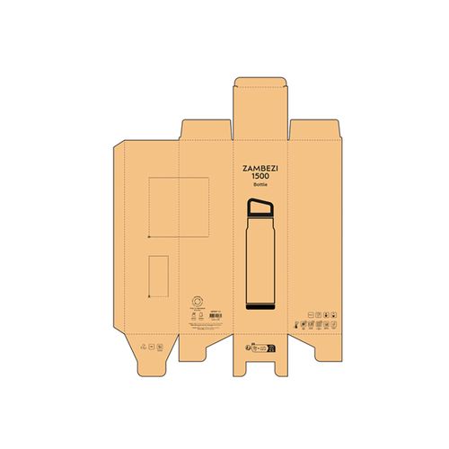 black Botella Zambezi 1500; rInox,1620 ml. Doble pared, hermética y asa