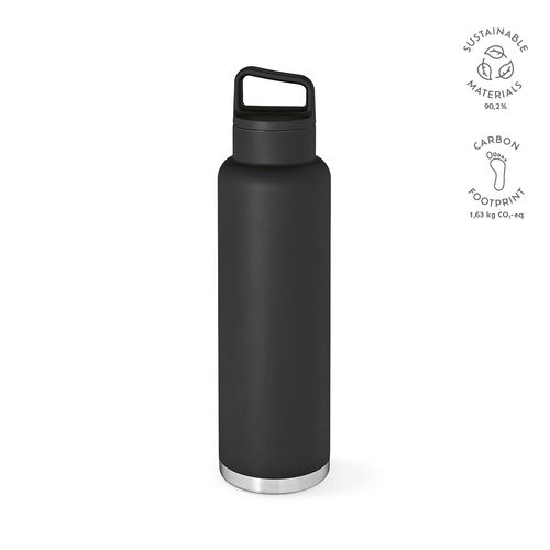 black Botella Zambezi 1500; rInox,1620 ml. Doble pared, hermética y asa