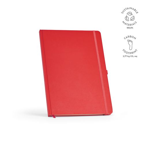 red Libreta Marquez A4 de tapa dura; 240 hojas recicladas de 70 gsm