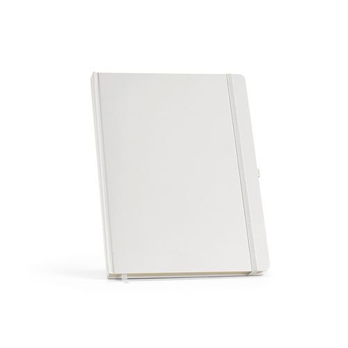 white Libreta Marquez A4 de tapa dura; 240 hojas recicladas de 70 gsm