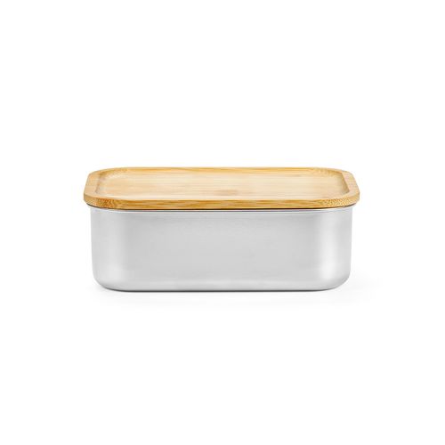 Boîte repas Warhol rInox 740 ml, couvercle et couverts en bambou