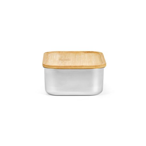 Boîte repas Warhol rInox 740 ml, couvercle et couverts en bambou