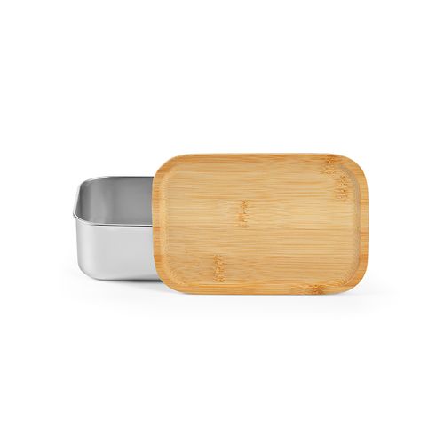 Boîte repas Warhol rInox 740 ml, couvercle et couverts en bambou