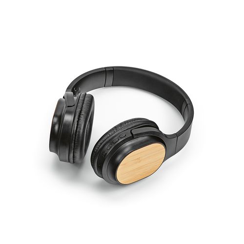 Casque sans fil Fleming en rABS/bambou, 400mAh, autonomie 8h