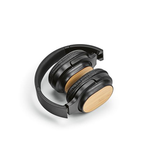 Casque sans fil Fleming en rABS/bambou, 400mAh, autonomie 8h
