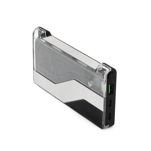 black Batería externa Voltix ; de rABS, 10000 mAh, 18 W, pantalla LED