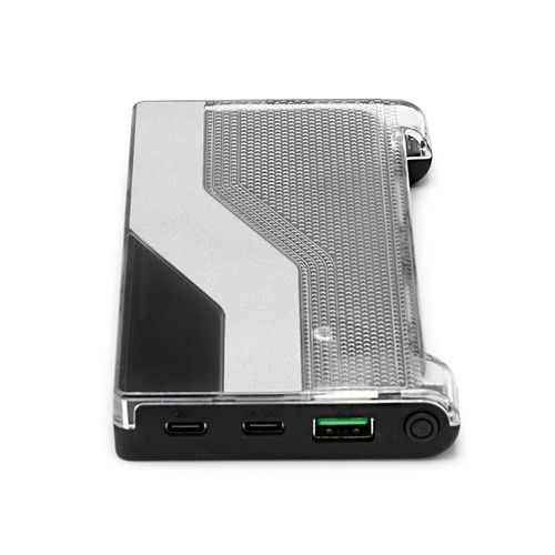 black Batería externa Voltix ; de rABS, 10000 mAh, 18 W, pantalla LED
