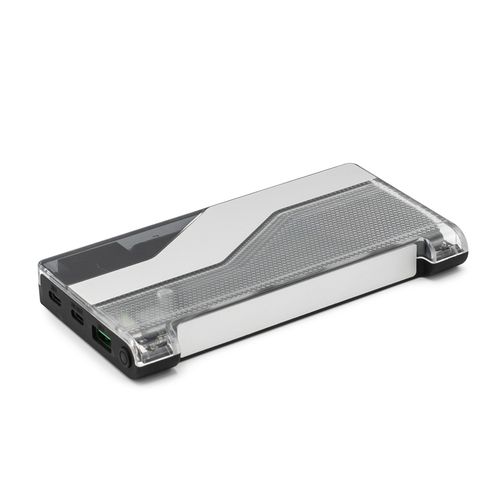 black Batería externa Voltix ; de rABS, 10000 mAh, 18 W, pantalla LED