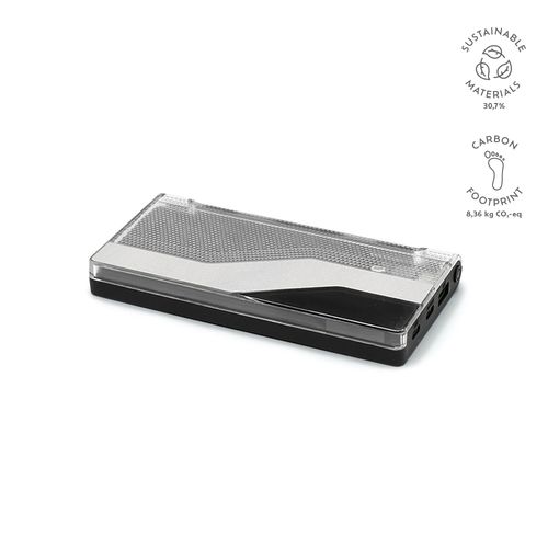 black Batería externa Voltix ; de rABS, 10000 mAh, 18 W, pantalla LED